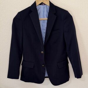 Tommy Hilfiger Navy Dark Blue Suit Sport Coat Blazer Gold Buttons Boys Size 10